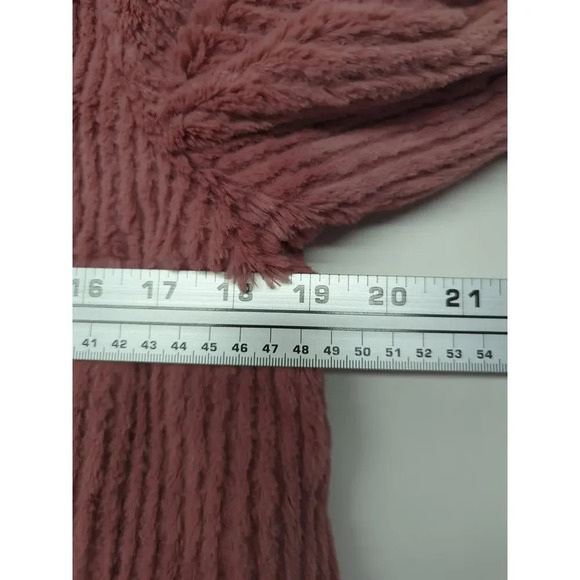 Elodie Girl Soft Faux Fur Coat Pink with Hood Size  Large - Picture 12 of 14